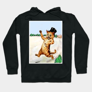 Cat with a Top Hat : A Louis Wain abstract psychedelic Art Print Hoodie